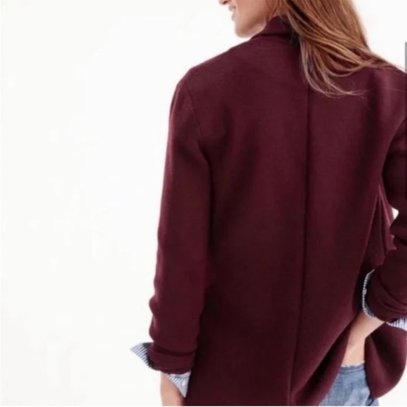 J Crew Wool Two Button Sweater Blazer - Picture 3 of 8